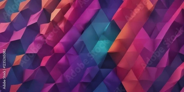 Fototapeta Geometric patterns with abstract gradient colors for background, abstract,  color