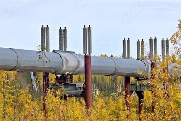 Obraz Pipeline durch Alaskas Wildnis