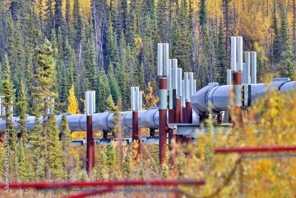 Obraz Pipeline durch Alaskas Wildnis