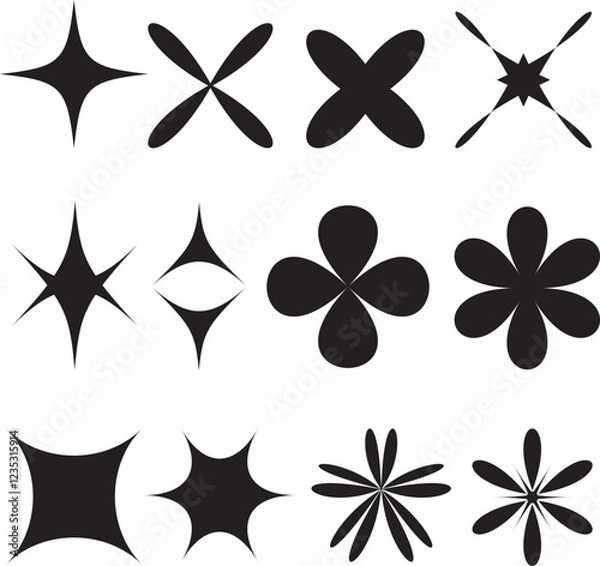 Obraz Shapes object elements. simply form collection llustration. for your unique design