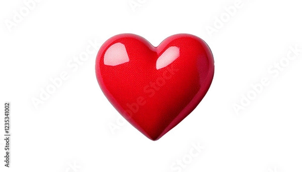 Fototapeta red heart isolated on transparent background