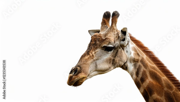 Obraz giraffe on white background