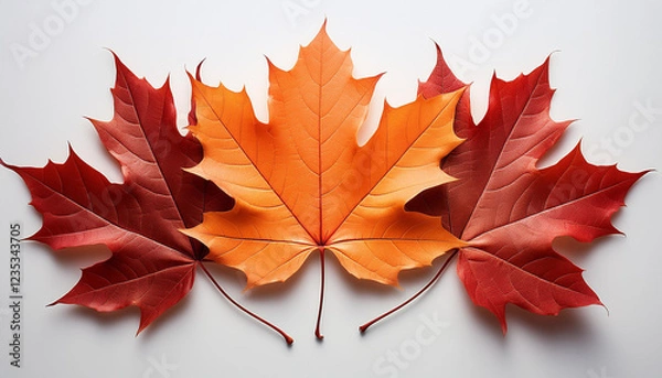 Obraz maple leaves remoted on white background