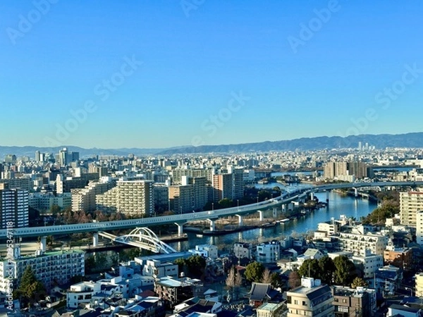 Obraz 大阪都心部の俯瞰風景