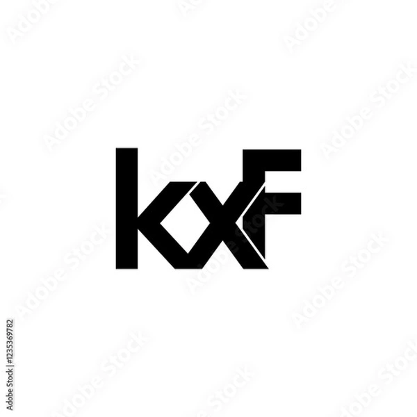 Obraz kxf lettering initial monogram logo design