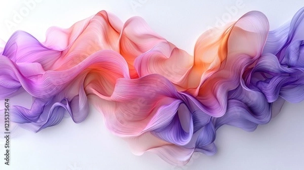 Obraz Abstract flowing waves of vibrant colors creating a dynamic visual experience
