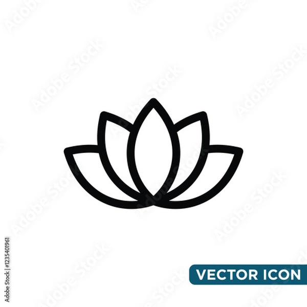 Obraz Simple Lotus Icon Design Template 