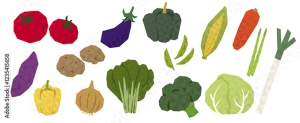 Obraz キラキラした野菜セット