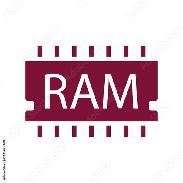 Fototapeta ram memory icon vector design templates