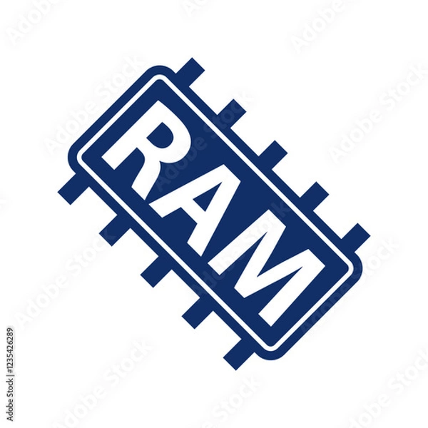 Fototapeta ram memory icon vector design templates
