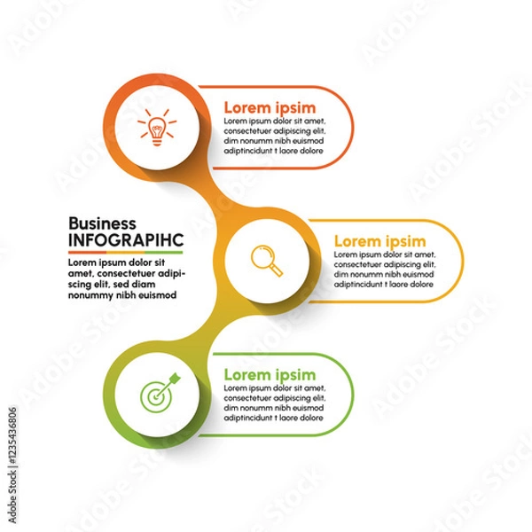Obraz Business data visualization. timeline infographic icons designed for abstract background template milestone element modern diagram process technology digital marketing data presentation chart Vector
