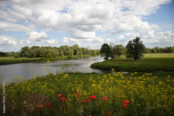 Obraz flußlandschaft