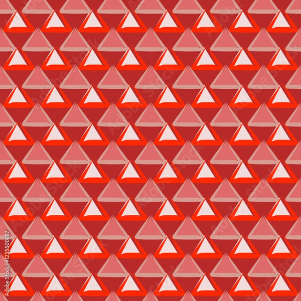 Obraz Bold Red Triangle Seamless Pattern