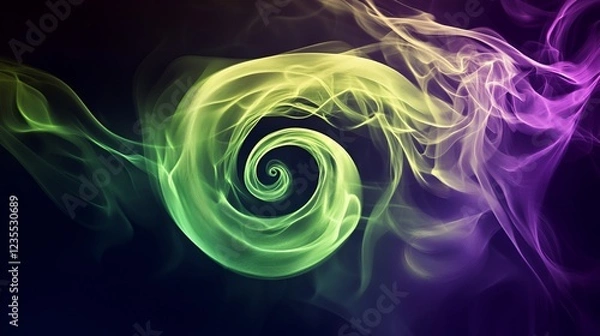 Fototapeta Abstract Galaxy Art with Colorful Gradient, Flames, Swirl, and Cosmic Motion