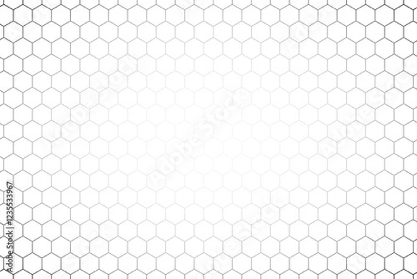 Fototapeta Abstract black and white background consisting of hexagons. Halftone background. Gradient illustration. Soccer,football concept wallpaper.