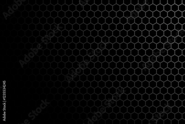 Fototapeta Abstract black and white background consisting of hexagons. Halftone background. Gradient illustration. Soccer,football concept wallpaper.