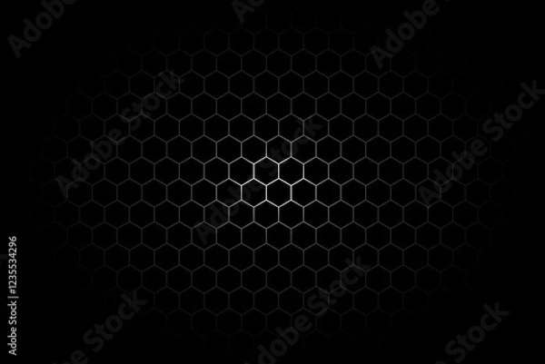 Fototapeta Abstract black and white background consisting of hexagons. Halftone background. Gradient illustration. Soccer,football concept wallpaper.