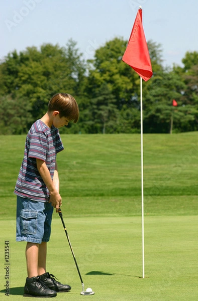 Obraz boy putting