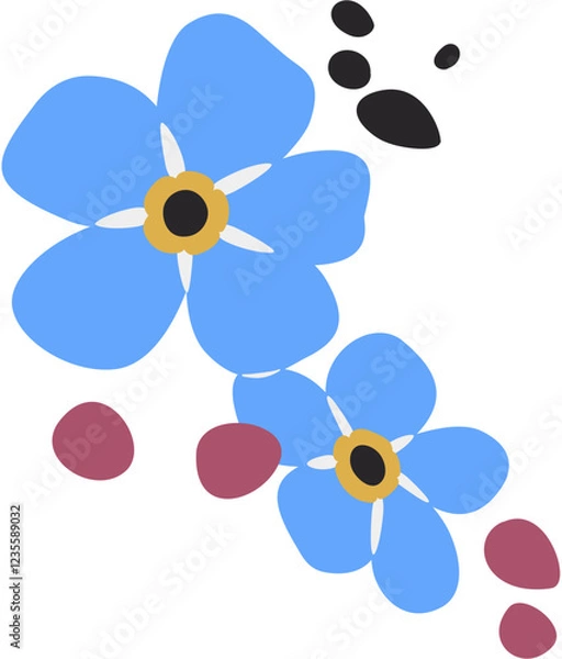 Fototapeta Forget me nots, Myosotis, Scorpion grasses