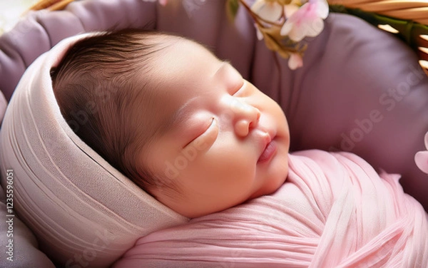 Fototapeta 新生児の赤ちゃん　ニューボーンフォト