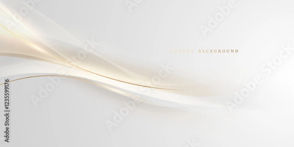 Obraz white background design With luxurious golden effect elements. Vector illustration