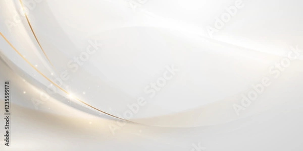 Obraz white background design With luxurious golden effect elements. Vector illustration