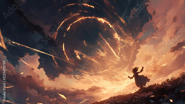 Obraz magician open portal of otherworld