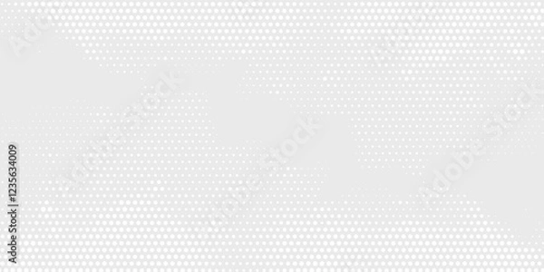 Obraz Dot white gray wave light technology texture background. Abstract big data digital concept modern dots