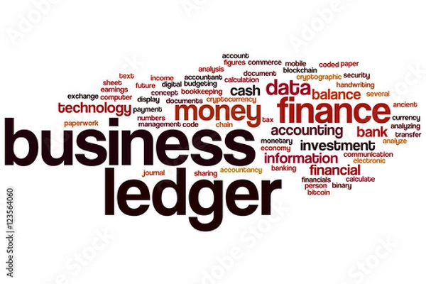 Fototapeta Business ledger word cloud