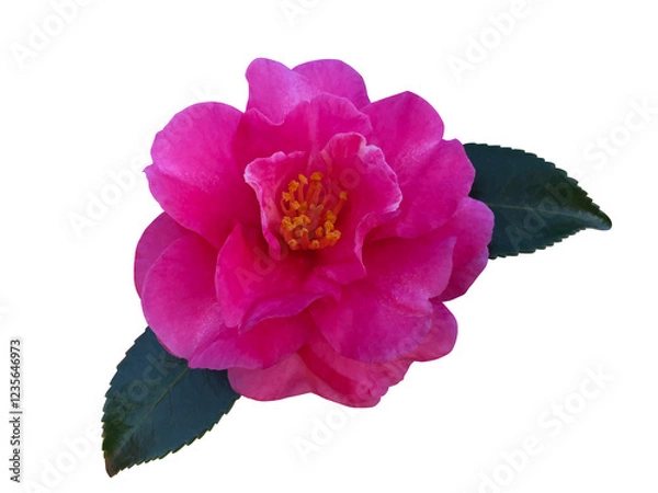 Obraz ピンクのさざんかの花