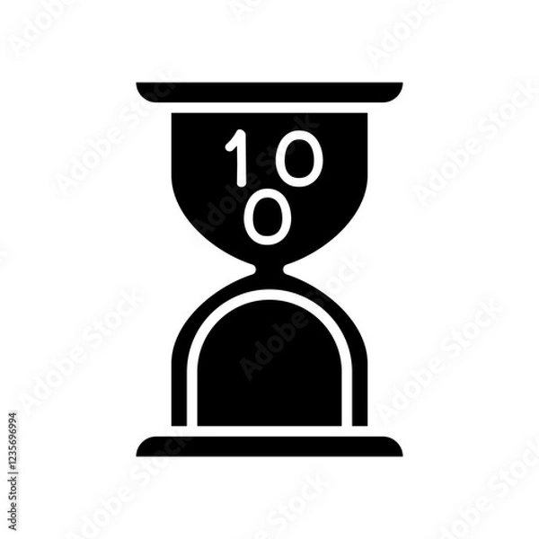 Fototapeta Data mining icon in glyph style