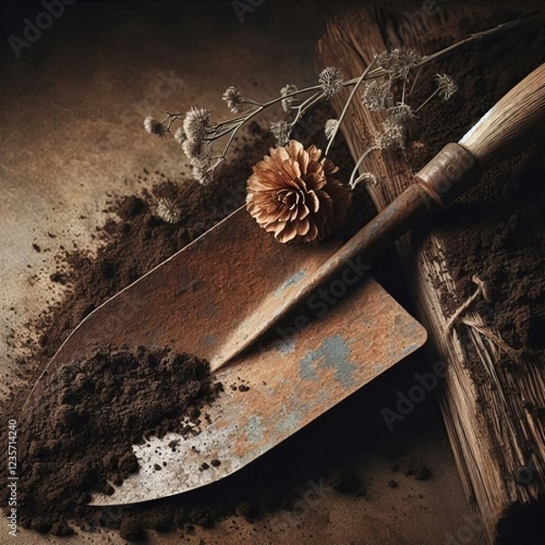 Obraz Rusty Tool  earth tones I