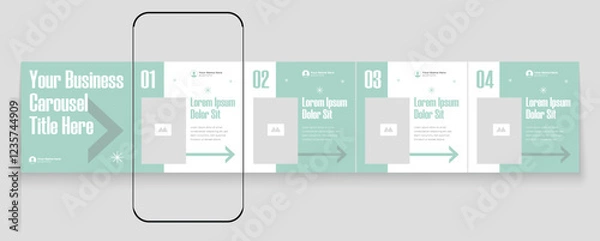 Fototapeta Tips Instagram social media carousel post template or LinkedIn carousel banner collection