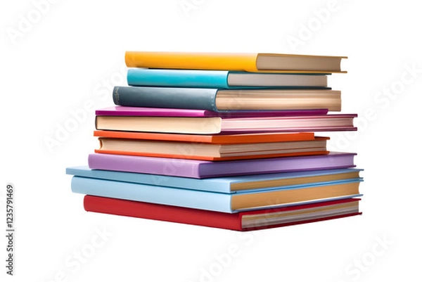 Fototapeta a stack of books on a white background