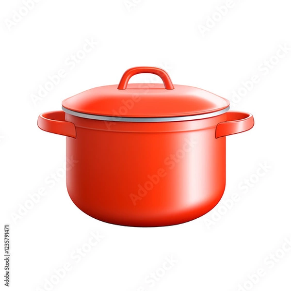Fototapeta a red pot with a lid