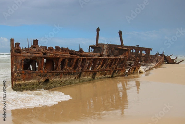 Obraz The Wreck of the Maheno: A Fraser Island Landmark