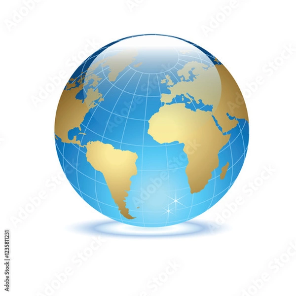 Fototapeta creative world map design vector
