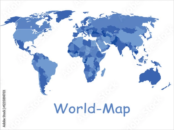 Obraz creative world map design vector