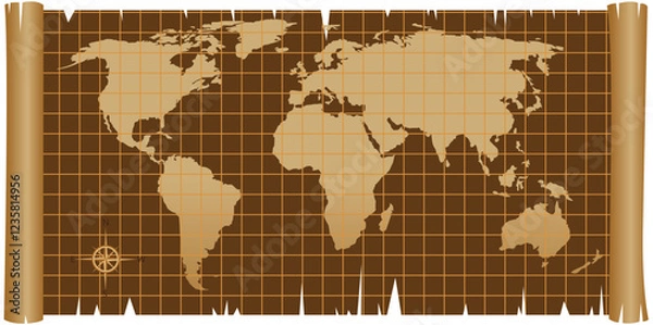 Fototapeta creative world map design vector