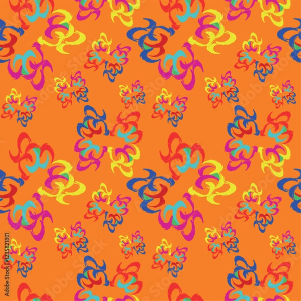 Obraz Bright abstract geometric seamless pattern in graffiti style. Quality vector illustration for your design (9).eps