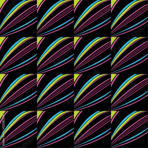 Obraz Bright abstract geometric seamless pattern in graffiti style. Quality vector illustration for your design (30).eps