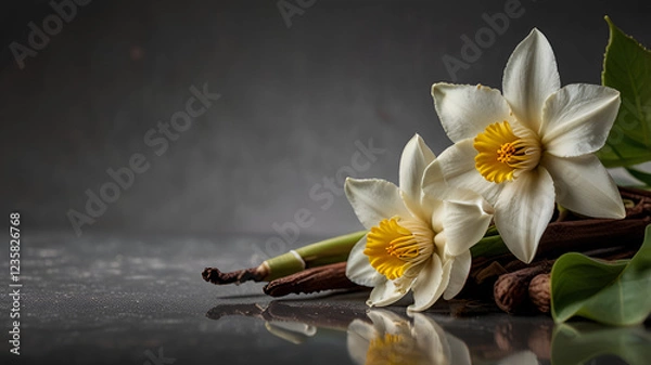 Obraz daffodils on black,
daffodil on black
