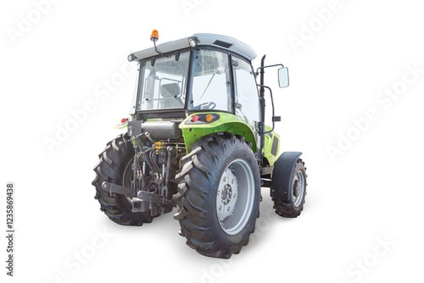 Fototapeta Modern wheeled tractor isolated