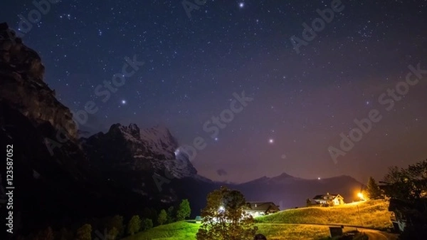 Obraz Ночное небо в горах