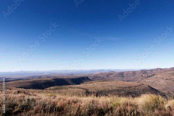 Fototapeta Beautiful green Barren valley with mountains