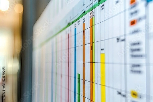 Obraz Gantt Employee Time Sheet Chart, 