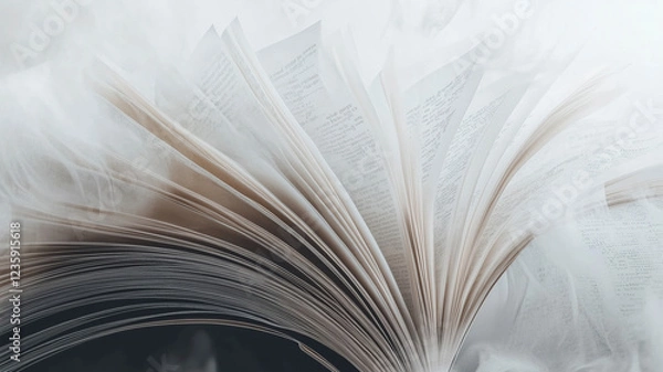 Fototapeta Striking Opened Book with Dynamic Pages