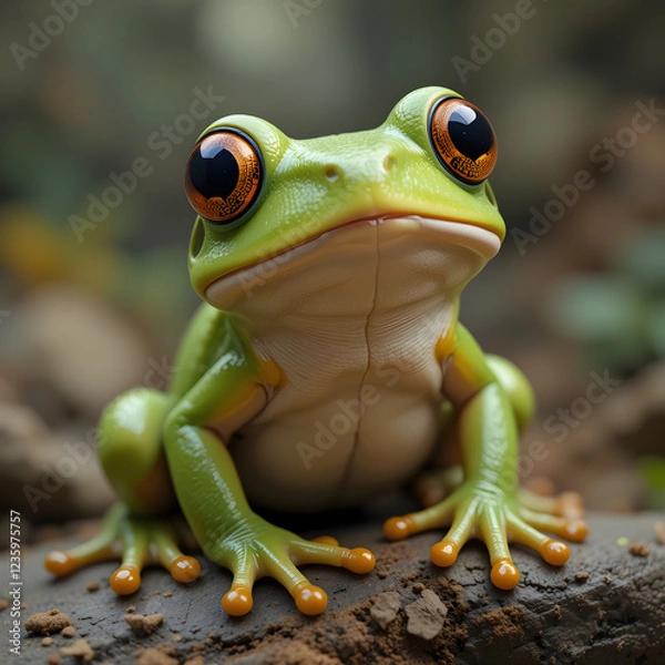 Fototapeta frog on leaf