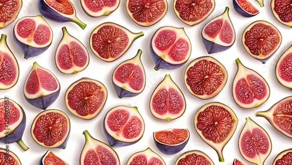 Fototapeta Linear Pattern of Cut Figs