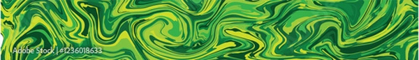 Fototapeta Psychedelic vector abstract random liquid pattern green vibrant color theme